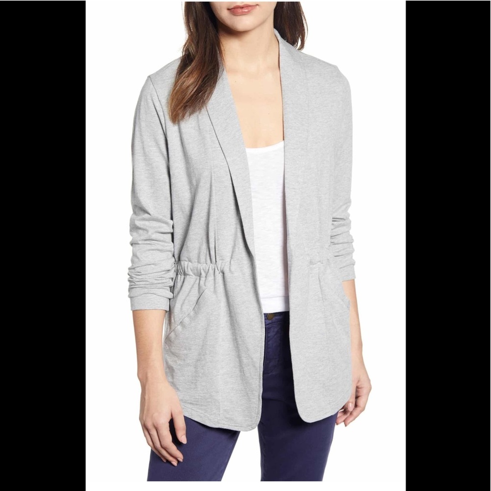 Grey cinch waist jacket